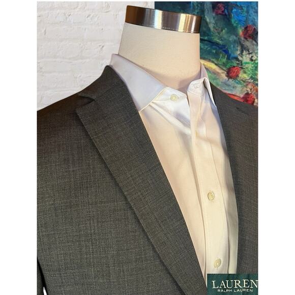 Ralph Lauren LRL Mens 44L 38x32 Gray Nailhead Quality Suit Modern - Picture 4 of 16